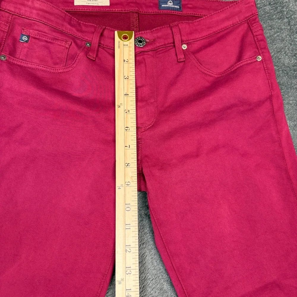 AG Adriano Goldschmied The Stilt Cigarette Leg Pink‎ Jeans Womens - Picture 6 of 15